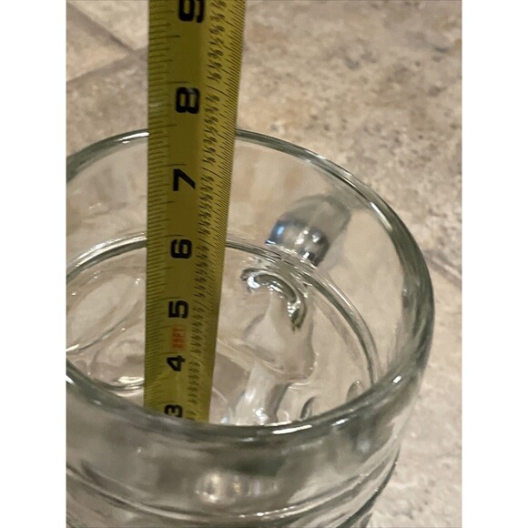 Paulaner Munchen Large Beer Stein Mug Dimpled Glass Handle Logo Breweriana - Picture 4 of 11